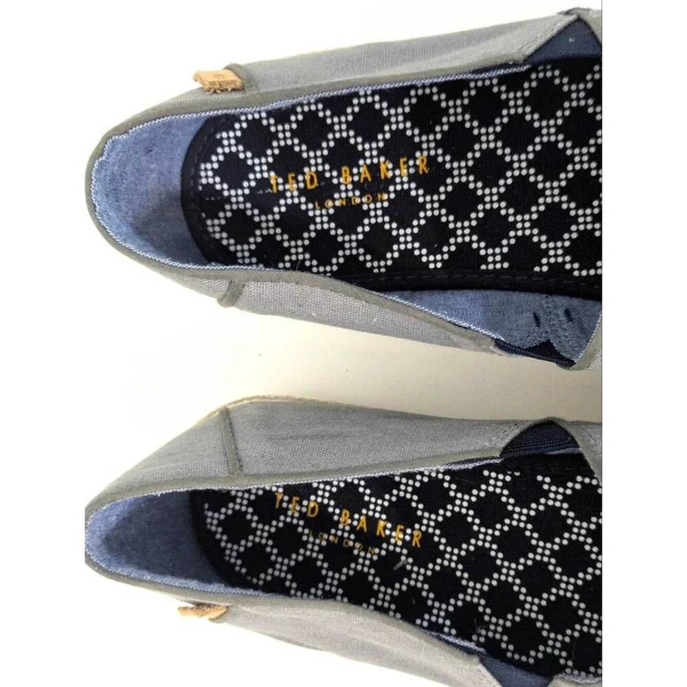 Ted Baker Leeno Slip On Loafers - Blue Grey - Size 9 Mens